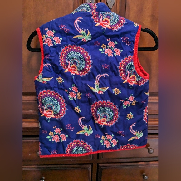 🎊 Unique reversable vintage, Chinawear quilted vest 🎊 - Picture 2 of 6